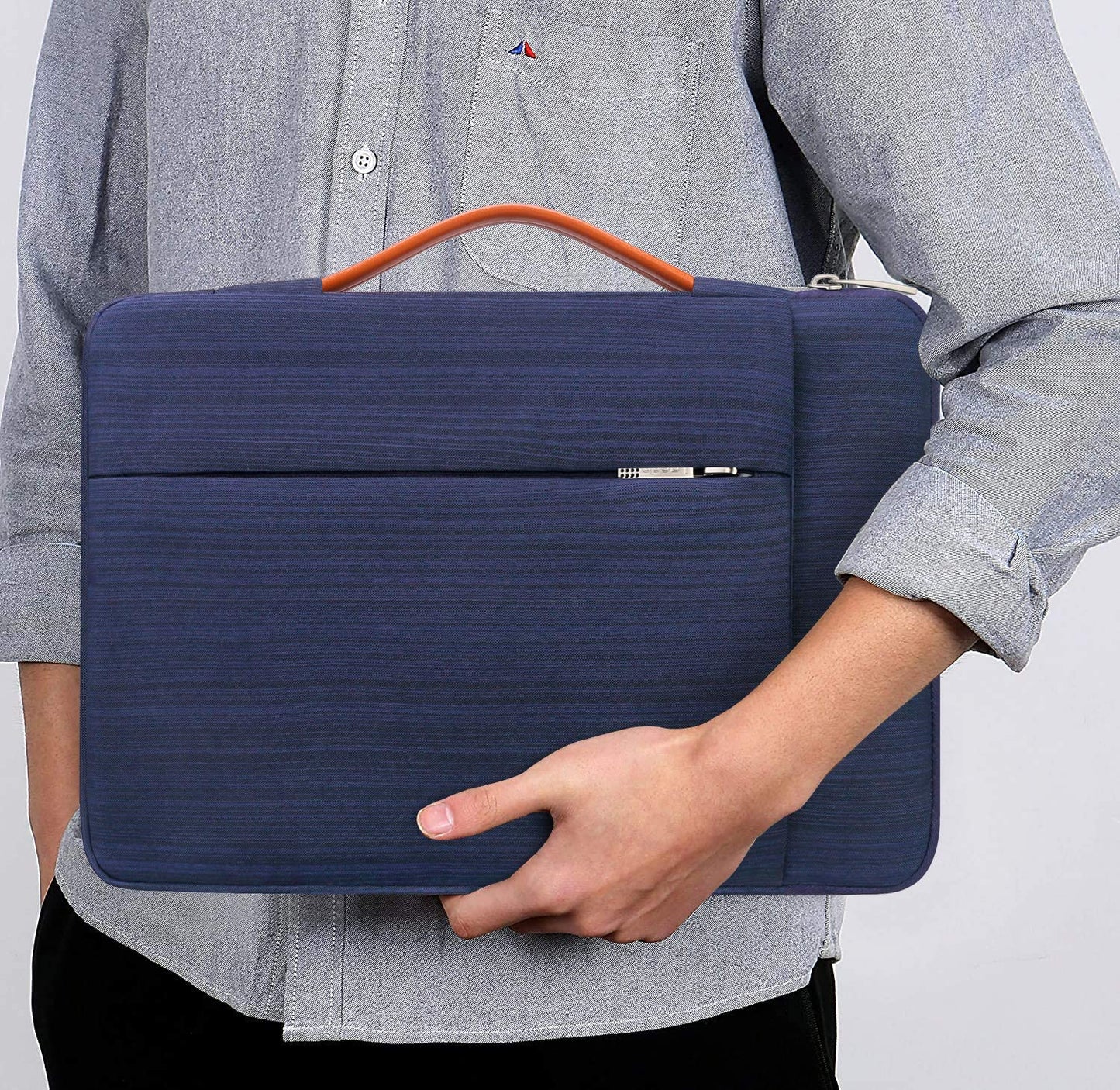 360° Protective 15-15.6 Inch Laptop Sleeve Case for Acer HP Lenovo Dell ASUS Laptop, Acer Aspire 15, HP Pavilion 15, Dell Inspiron 15, Lenovo Ideapad 15, ASUS Zenbook 15 Computer Bag, Blue