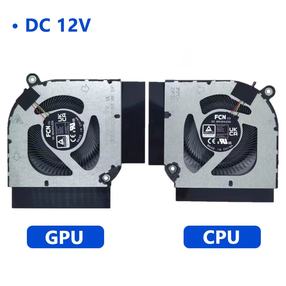 12V / 5V for Nitro 5 AN515-45 AN515-46 AN515-55 AN515-56 AN515-57 AN515-58 Laptop CPU GPU Cooling Fan Heatsink Fan Cooler
