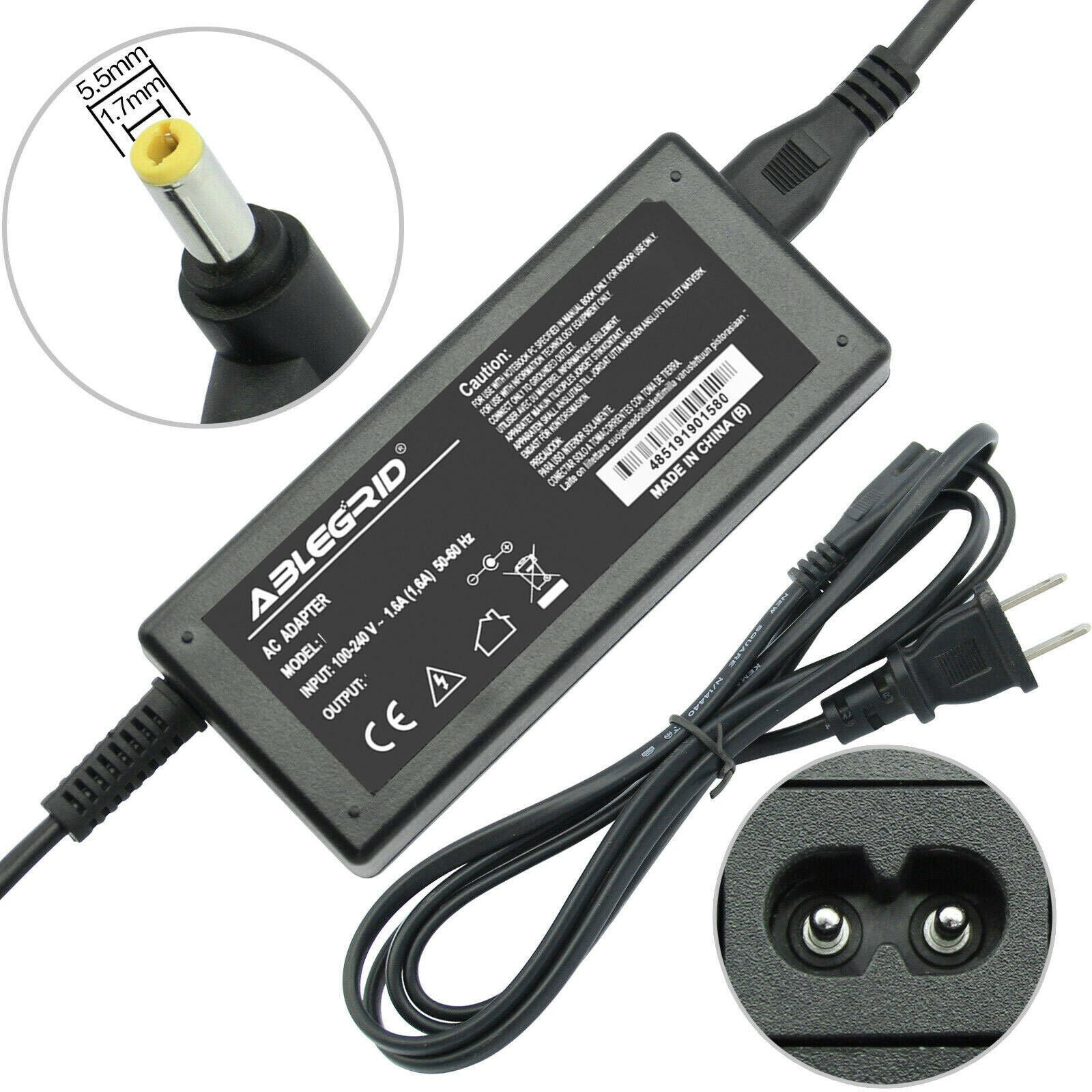 65W AC Adapter Charger Power Supply Cord for Acer Nitro 5 Spin SP515-51N Laptop